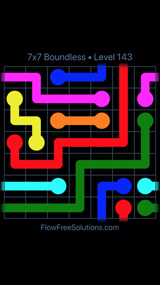 Solution and Answer to the Puzzle for Warps 7x7 Boundless Level 143