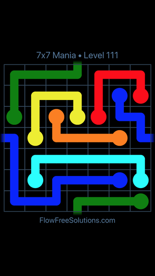 Solution and Answer to the Puzzle for Warps 7x7 Mania Level 111