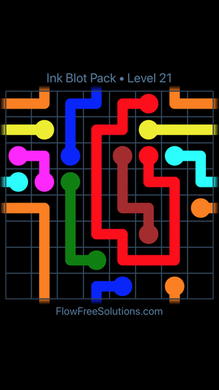 Solution and Answer to the Puzzle for Warps Inkblot Pack Level 21
