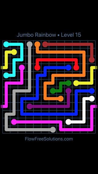 Solution and Answer to the Puzzle for Warps Jumbo Rainbow Level 15