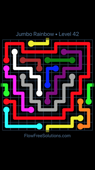 Solution and Answer to the Puzzle for Warps Jumbo Rainbow Level 42