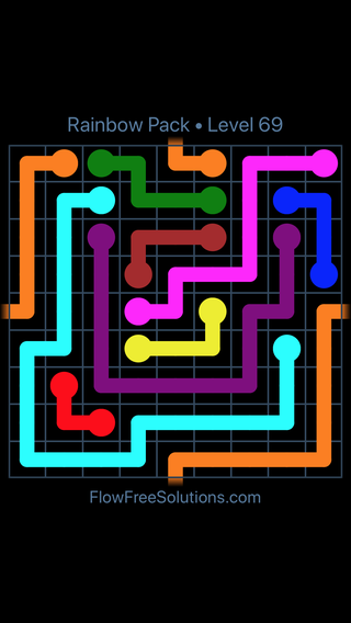 Solution and Answer to the Puzzle for Warps Rainbow Pack Level 69