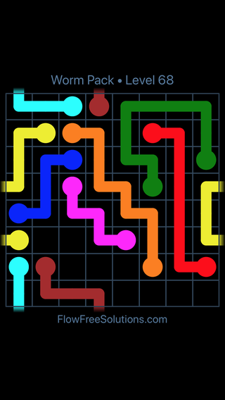 Solution and Answer to the Puzzle for Warps Worm Pack Level 68